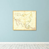 Plain map Asia Canvas Afdruk (Insitu (Houten vloer))
