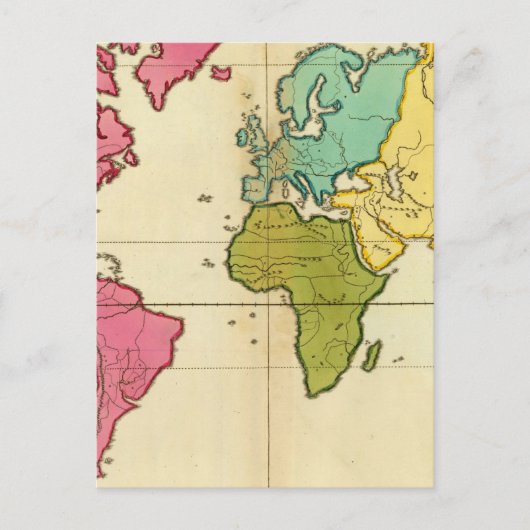 Plain map World Briefkaart (Voorkant)