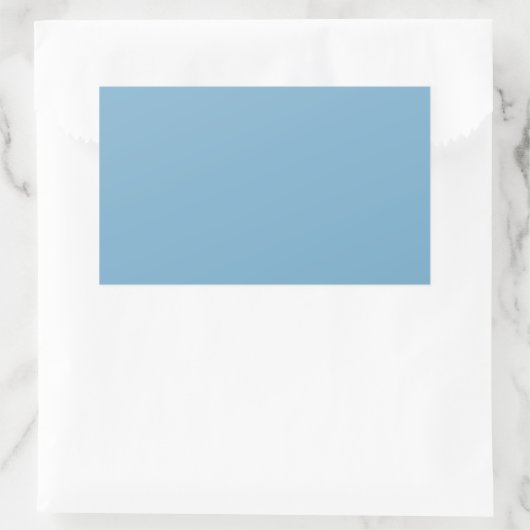 Plain massief pastelblauw rechthoekige sticker (Tas)
