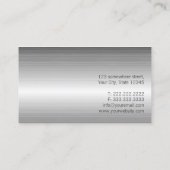 Plain Metal Plastic Surgeon Visitekaartje (Achterkant)