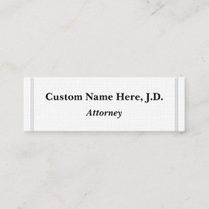 Plain & Minimalist Attorney Visitekaartje