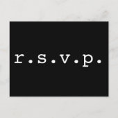 Plain, Minimalist & Basic "r.s.v.p." Carte postale (Devant)