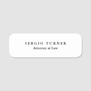 Plain Minimalist Professional Attorney bij de wet Naamplaatje
