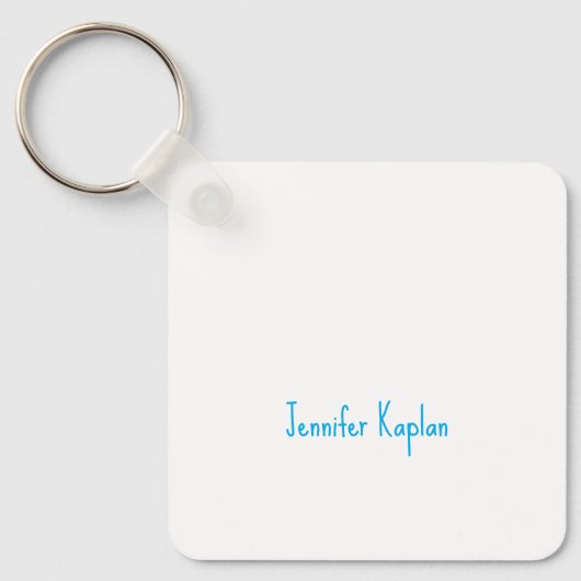 Plain Minimalist Professional Casual Handwriting Sleutelhanger (Voorkant)