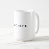 Plain Modern Black & White Minimalist Koffiemok (Voorkant rechts)