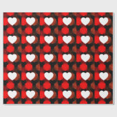 Plain Modern Love Heart Graphic Cadeaupapier (Vlak)