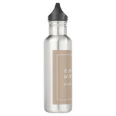 Plain Modern Minimalist Jouw naam Pastel Kleur Waterfles (Links)