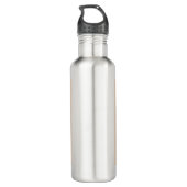 Plain Modern Minimalist Jouw naam Pastel Kleur Waterfles (Achterkant)