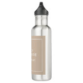 Plain Modern Minimalist Jouw naam Pastel Kleur Waterfles (Rechts)