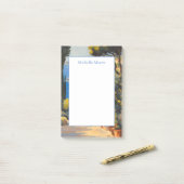 Plain Modern Minimalistische Naam Landschap Waterv Post-it® Notes (Op bureau)