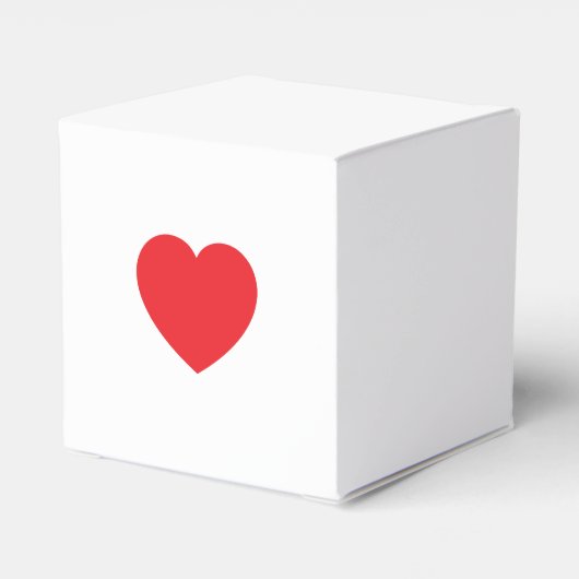 Plain Modern White Red Love Heart Graphic Bedankdoosjes (Achterkant)