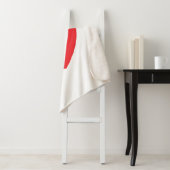 Plain Modern White Red Love Heart Graphic Sherpa Deken (In situ)