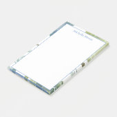 Plain Moderne Minimalistische Naam Floral Post-it® Notes (Schuin)