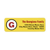 Plain & Monogram Return Address Label (Voorkant)