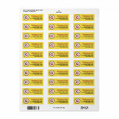 Plain & Monogram Return Address Label (Full Sheet)