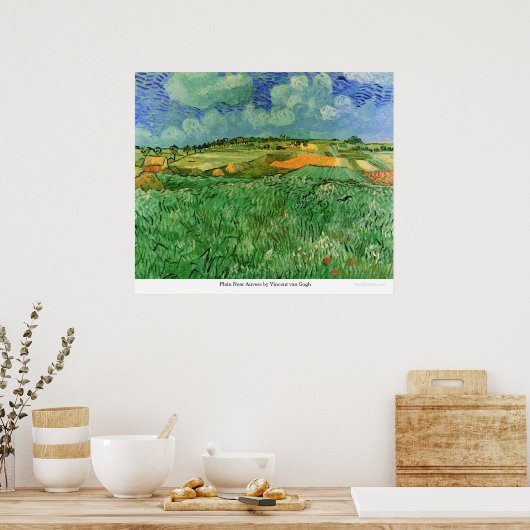 Plain Near Auvers van Vincent van Gogh Poster (Keuken)