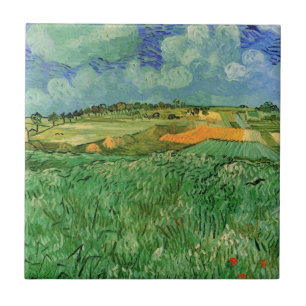 Plain Near Auvers van Vincent van Gogh Tegeltje