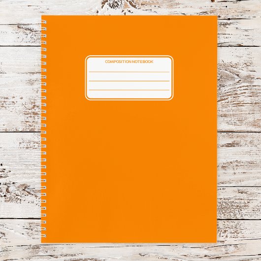 Plain Neon Composition Spirale Carnet scolaire