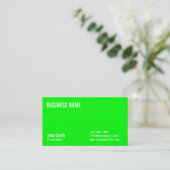 Plain Neon Green Programmer Visitekaartje (Staand voorkant)