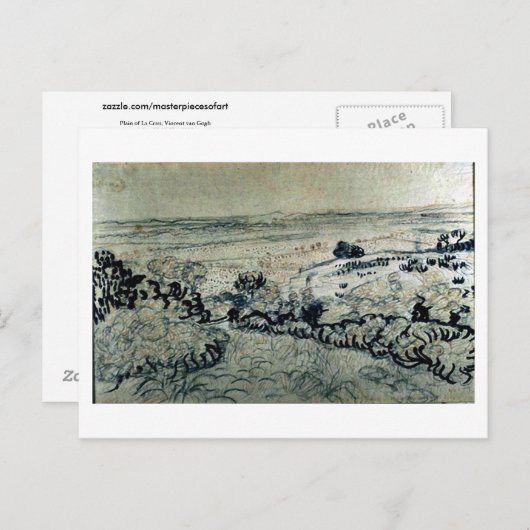 Plain of La Crau Van Gogh Fine Art Briefkaart (Voorkant / Achterkant)