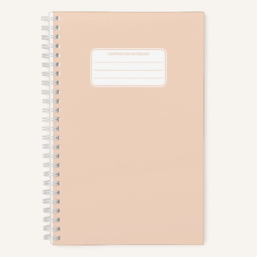 Plain Pastel Composition Spirale Carnet scolaire (Recto)
