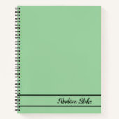 Plain Pastel Groen Minimalistisch Notitieboek (Voorkant)