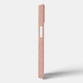 Plain Pastel Roze met houtkorrelmonogram Case-Mate iPhone Case (Achterkant / Rechts)