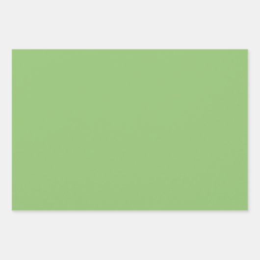 Plain Pistachio Asparagus Groene tinten 3 tinten Inpakpapier Vel (Voorkant)