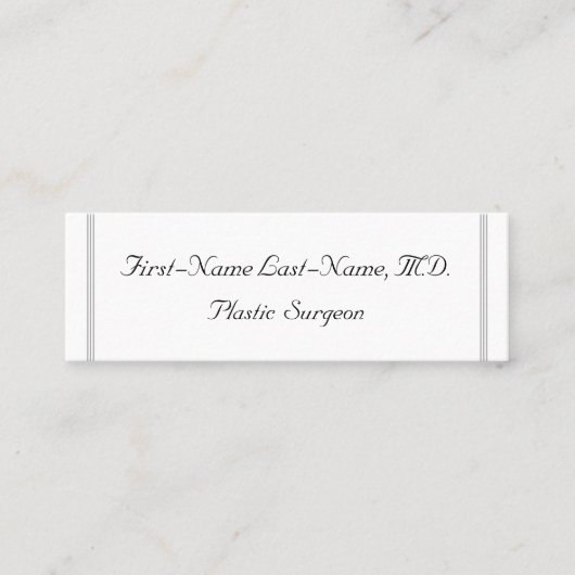 Plain plastisch chirurg Visitekaartje (Voorkant)