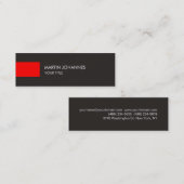 Plain Professional Red Grey Slim Visitekaartje (Voorkant / Achterkant)