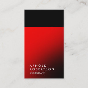Plain Red Black Trendy Consultant Visitekaartje