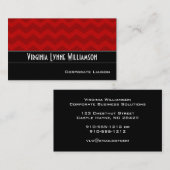 Plain Red Chevron Modern Visitekaartjes (Voorkant / Achterkant)