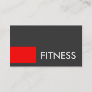 Plain Red Gray Fitness Trainer Sport Visitekaartje