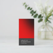 Plain Red Gray Trendy Consultant Visitekaartje (Staand voorkant)