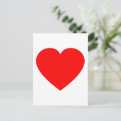 Plain Red Heart Briefkaart (Staand voorkant)