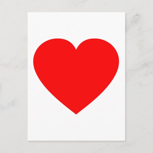 Plain Red Heart Briefkaart (Voorkant)