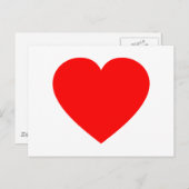 Plain Red Heart Briefkaart (Voorkant / Achterkant)