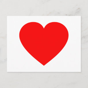 Plain Red Heart Briefkaart