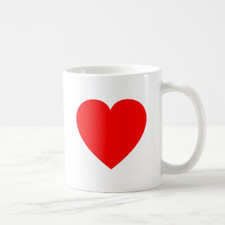 Plain Red Heart Koffiemok