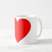 Plain Red Heart Koffiemok (Voorkant rechts)