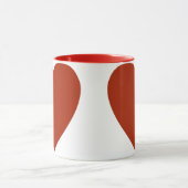 Plain Red Heart Mok (Midden)