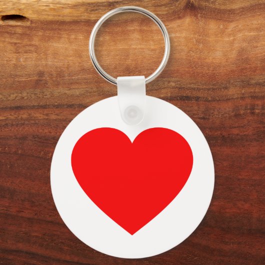 Plain Red Heart Sleutelhanger (Voorkant)