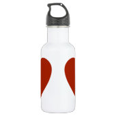 Plain Red Heart Waterfles (Achterkant)