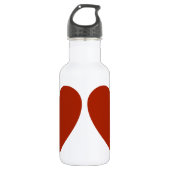 Plain Red Heart Waterfles (Voorkant)