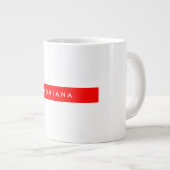 Plain Red White Professional, Minimale naam Extra Grote Beker (Voorkant rechts)