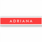 Plain Red White Professional, Minimale naam Sticker (Voorkant)