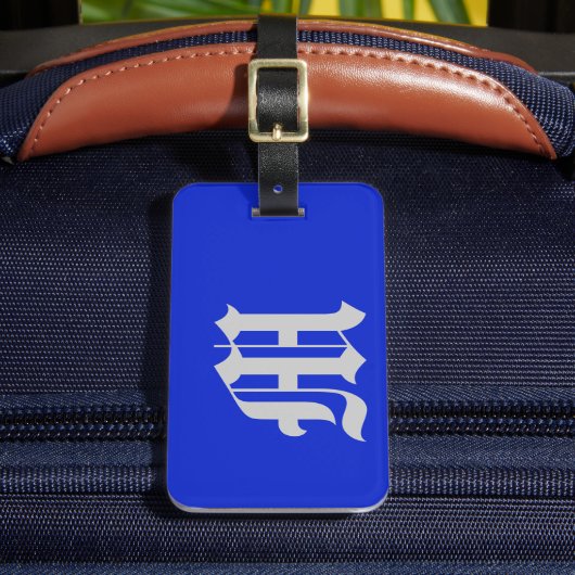 Plain Royal Blue Bagagelabel (Voorkant Insitu 2)