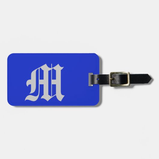 Plain Royal Blue Bagagelabel (Voorkant horizontaal)