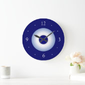 Plain Royal/Blue en White Plain Kitchen Clock Grote Klok (Huis)