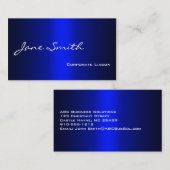 Plain Shades of Blue Modern Standard Visitekaartje (Voorkant / Achterkant)